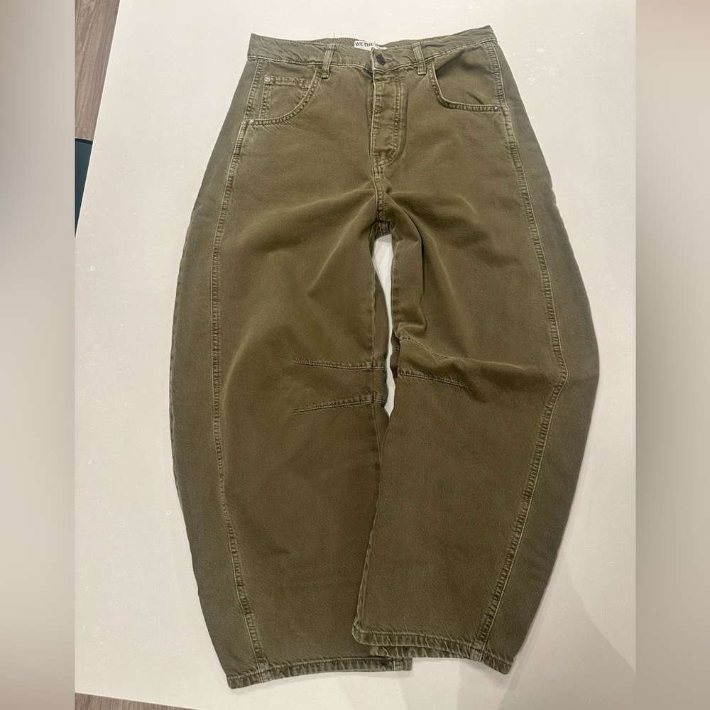 Free People Good Luck Barrel Jeans in Army